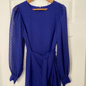 Yumi Kim Daphne Dress in Navy Swiss Dot